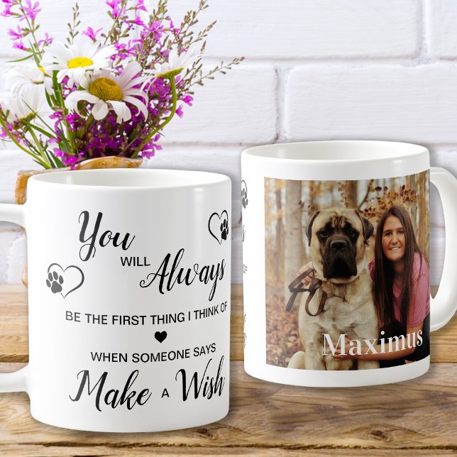 Caneca De Café Foto de Cão de Memória de Pet Memorial Personaliza (Criador carregado)