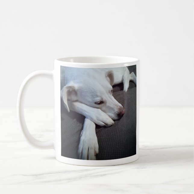 Caneca De Café Foto de Cão Dormindo Recuperação Rápida (Esquerda)
