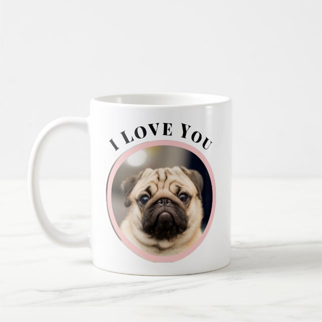 Caneca De Café Foto de Cão Pet Cachorro Esbranquiçado no Quadro d (Esquerda)