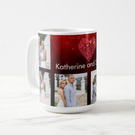Caneca De Café Foto de Casal Memória Doce e Nome Personalizado Ed