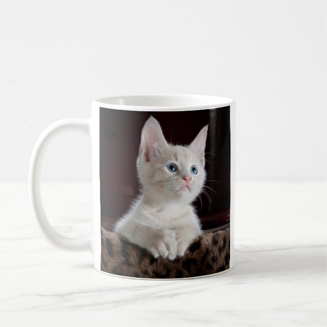 Caneca De Café Foto de Cat Pet Personalizada Dupla Face (Esquerda)