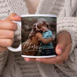 Caneca De Café Foto De Cherish A Cada Momento Script 2