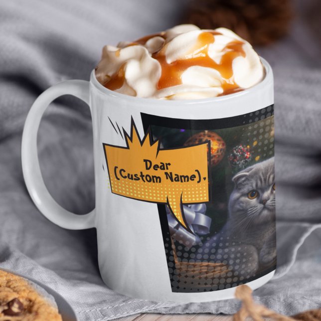 Caneca De Café Foto de Colagem de Gato de Pet Personalizado Engra (Criador carregado)