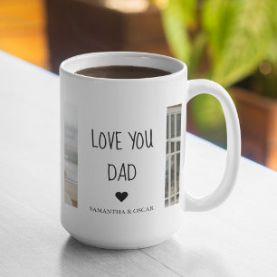 Caneca De Café Foto de Colagem Moderna e Ame Seu Pai Presente