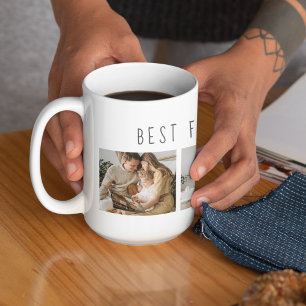 Caneca De Café Foto de Colagem Moderna e Melhor Família Nunca Mel