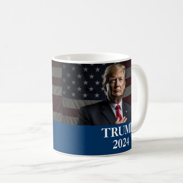 Caneca De Café Foto de Donald Trump (Frente Esquerda)