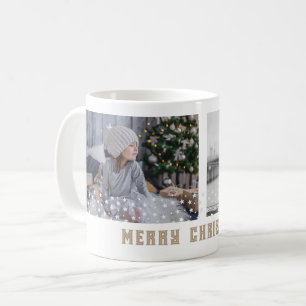 Caneca De Café Foto de Família Festiva Estrela Presente de Natal