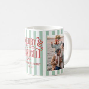 Caneca De Café Foto de Família Listrada Alegre e Brilhante