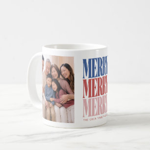 Caneca De Café Foto de Família Moderna de Natal