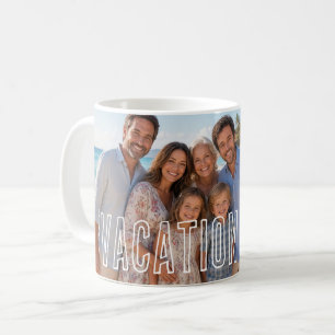 Caneca De Café Foto de Férias com Sobreposição de Texto Moderno