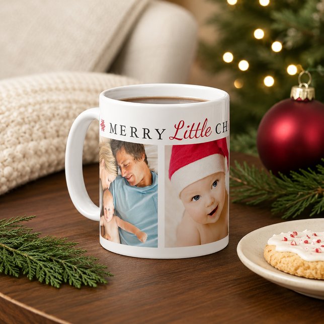 Caneca De Café Foto de Floco de Neve de Natal Alegre (Criador carregado)