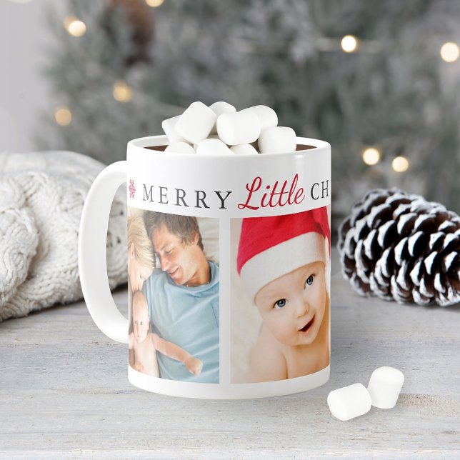 Caneca De Café Foto de Floco de Neve de Natal Alegre (Criador carregado)