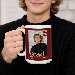 Caneca De Café Foto de Formatura da Turma Personalizada de 2026