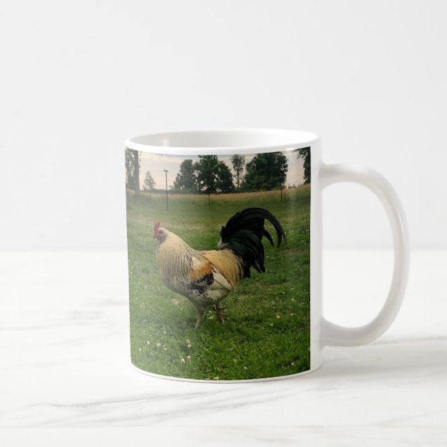 Caneca De Café Foto de Frango na Fazenda (Direita)