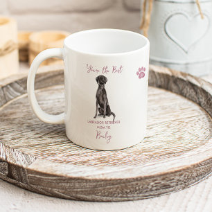 Caneca De Café Foto de Mãe de Cachorro Labrador Retriever Preto e