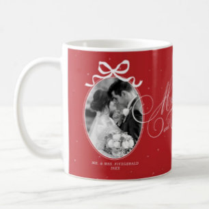 Caneca De Café Foto de Mr e Mrs em Letra Elegante