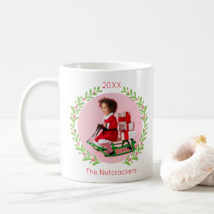 Caneca De Café Foto de Natal do Nutcracker Wreath