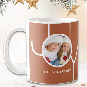 Caneca De Café Foto de Natal Moderna Ferrugem