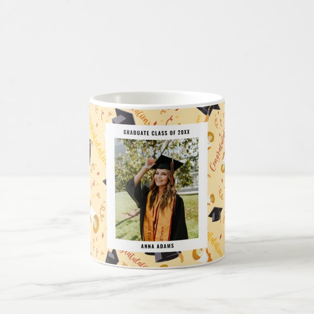 Caneca De Café Foto de Parabéns pela Formatura (Centro)