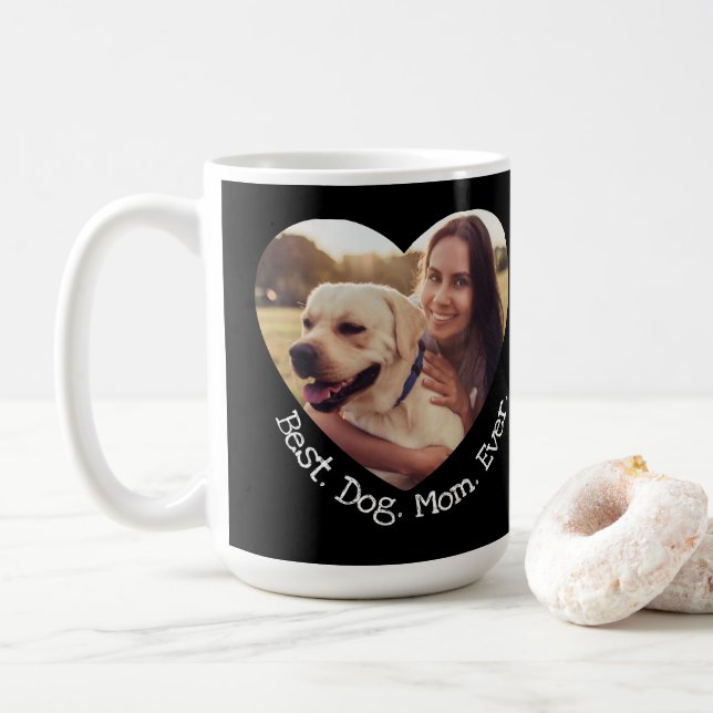 Caneca De Café Foto De Pet Divertida Personalizar O Melhor Cão Qu (Com Donut)
