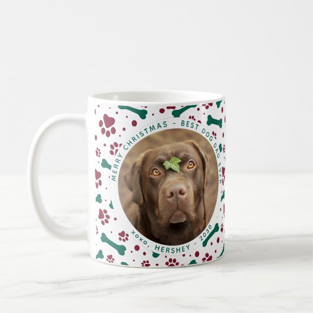 Caneca De Café Foto de Pet Personalizada de Cães Foto de Pata Fes (Esquerda)