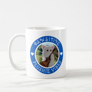 Caneca De Café Foto de Plushie Pawsitivo Azul Kawaii, Cute