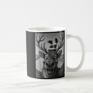 Caneca De Café Foto de Renas Engraçada Natal Meninos Meninas Nata