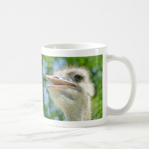 Caneca De Café Foto de Retrato de Ostrich Engraçado