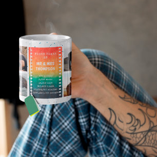 Caneca De Café Foto de Retro Sunset Sr. e Sra. 40º Aniversário