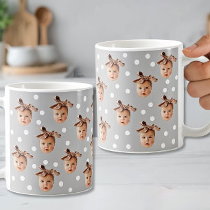 Caneca De Café Foto de rosto de bebê personalizada