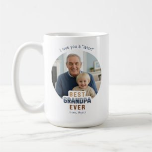 Caneca De Café Foto de Texto Personalizado Melhor Avô de Todos os