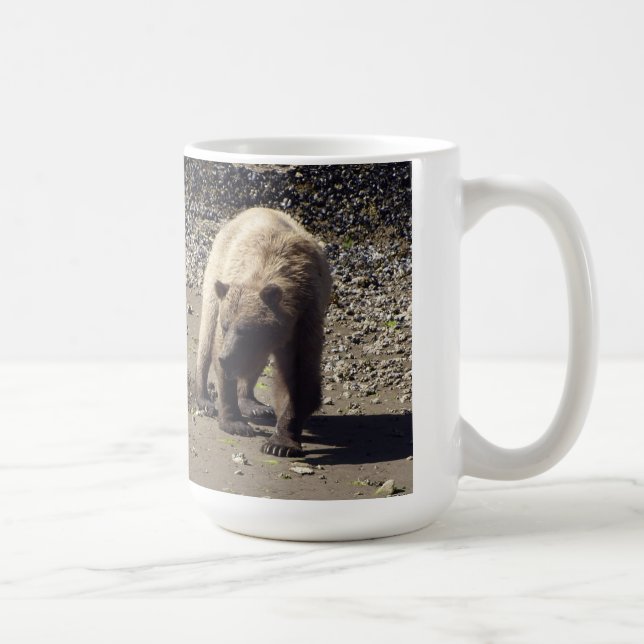 Caneca De Café Foto de Vida Selvagem de Urso Grizzly Selvagem Cam (Direita)