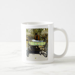 Caneca De Café Foto de Vintage Gypsy Caravan Trailer e Horse Cart