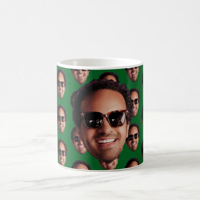 Caneca De Café Foto Divertida de Rosto Personalizada (Centro)