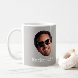 Caneca De Café Foto Divertida de Rosto Personalizada