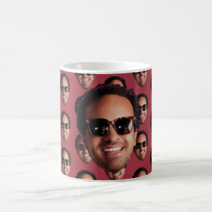 Caneca De Café Foto Divertida de Rosto Personalizada