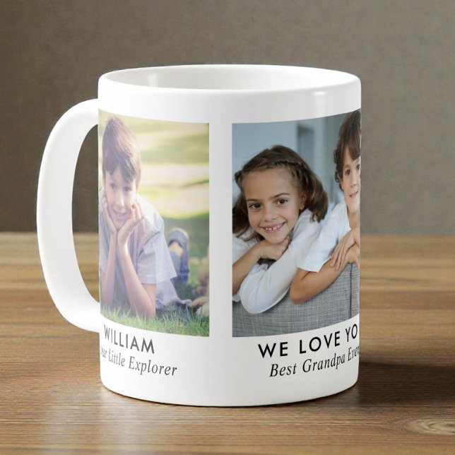 Caneca De Café Foto do Avô 3 (Grandpa 3 Photo Coffee Mug
)