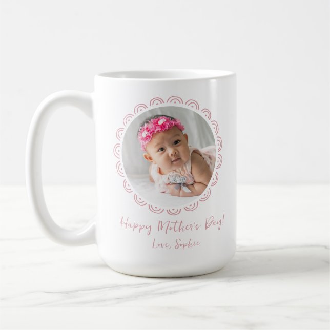 Caneca De Café Foto do Bebê Dia das Mães (Esquerda)