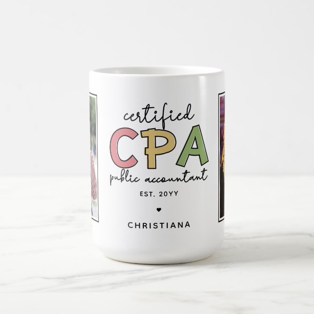 Caneca De Café Foto do Contador Público Certificado CPA Personali (Centro)