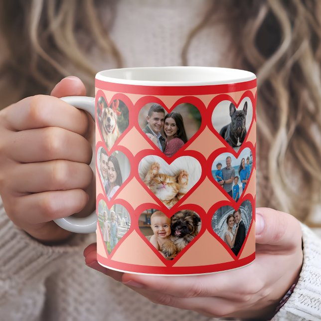 Caneca De Café Foto do Coração Personalizada (Criador carregado)