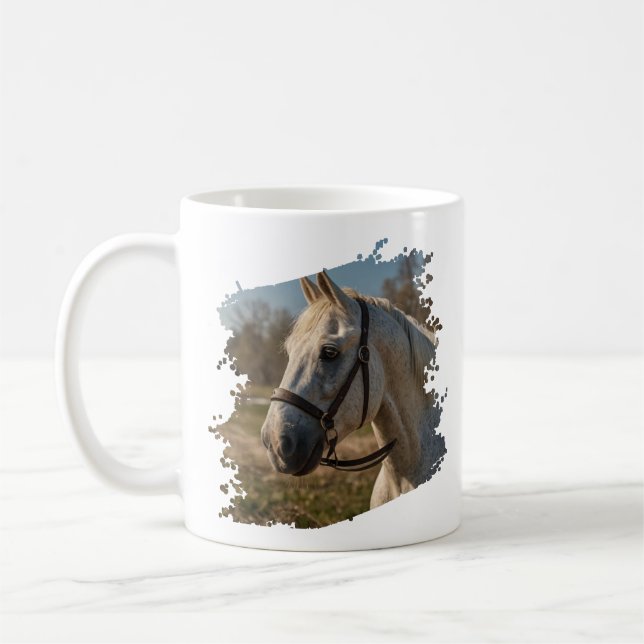 Caneca De Café Foto do Lover do Cavalo Personalizado da Tendência (Esquerda)
