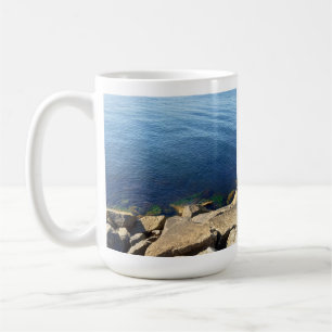 Caneca De Café Foto do melhor Pai do oceano Atlântico Azul