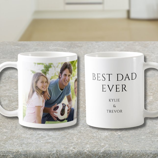 Caneca De Café Foto do melhor Pai personalizada (Criador carregado)