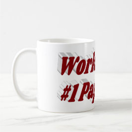 Caneca De Café Foto do papai com texto burgundy