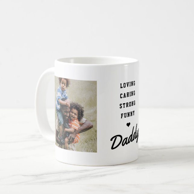 Caneca De Café Foto do Papai Dia dos Pais (Frente Esquerda)