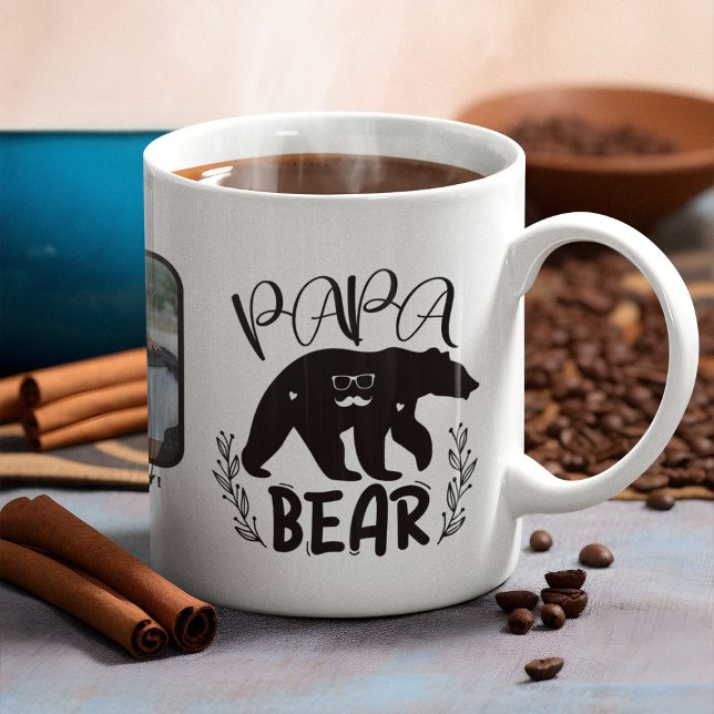 Caneca De Café Foto do Papai Urso Dia dos Pais (Criador carregado)