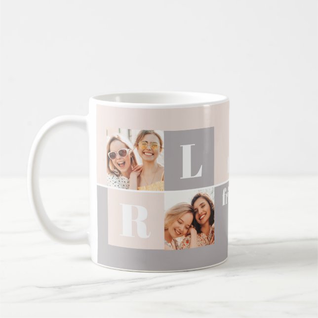 Caneca De Café Foto dos melhores amigos modernos (Esquerda)