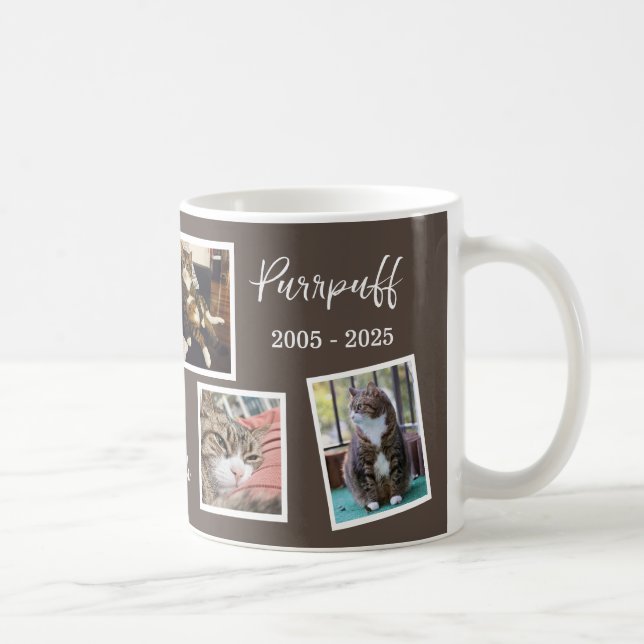 Caneca De Café Foto e citação personalizadas do memorial Pet (Direita)