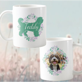 Caneca De Café Foto e Nome Personalizados de Bernedoodle