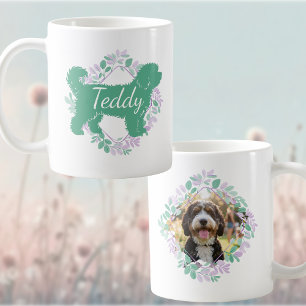 Caneca De Café Foto e Nome Personalizados de Bernedoodle